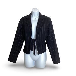 DFA New York Pinstripe Cropped Blazer